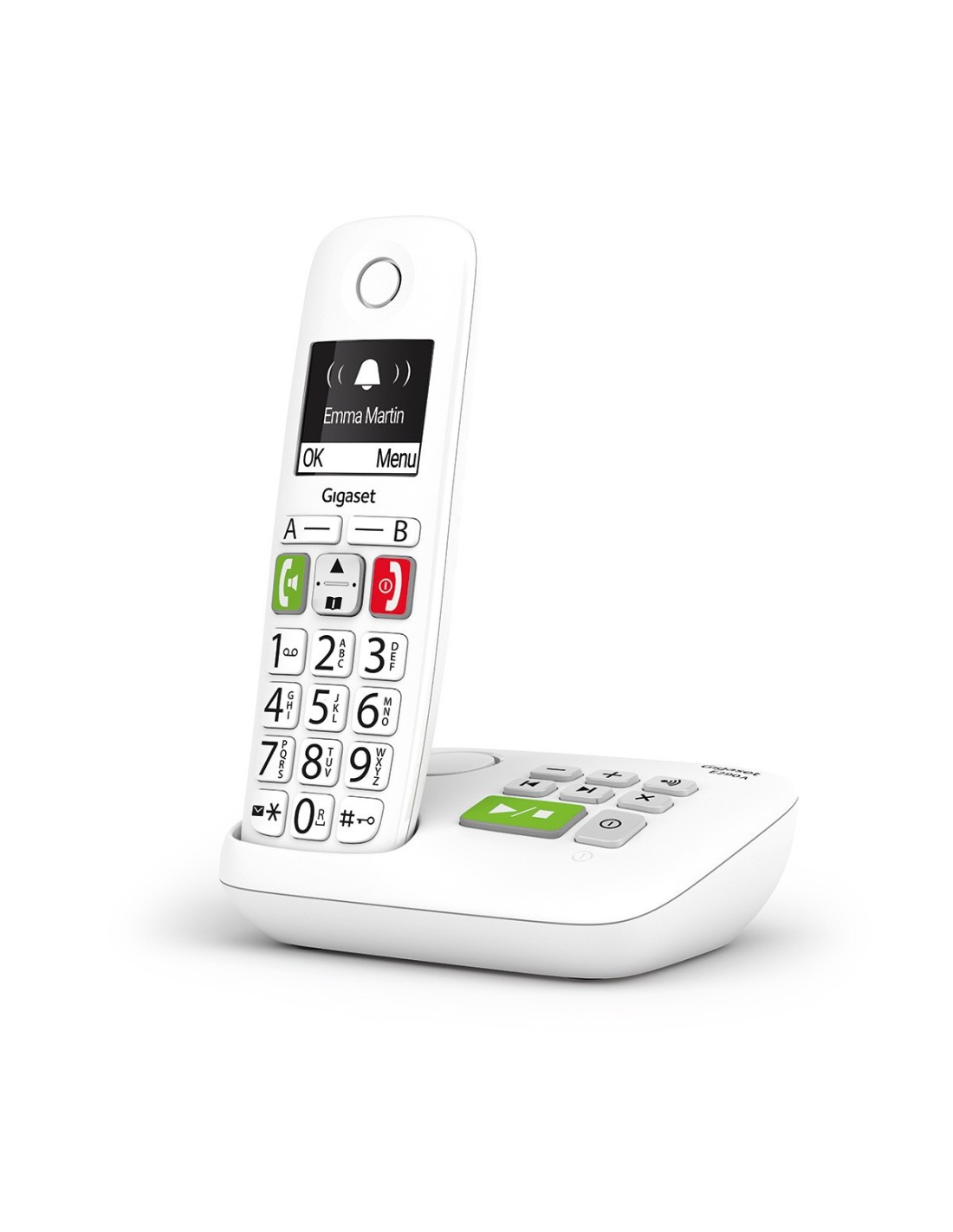 gigaset téléphone sans fil trio dect blanc avec répondeur blanc
