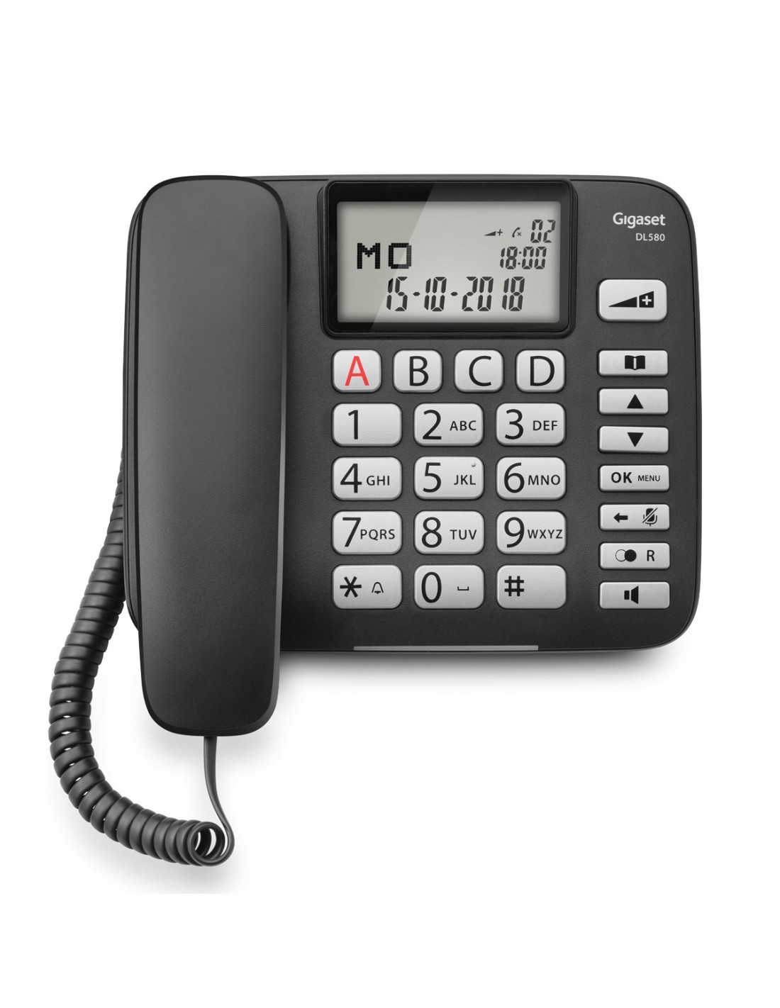 Téléphone filaire Gigaset DL580, téléphone à fil sans ondes HF