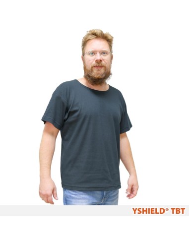T-shirt anti-ondes en tissu black jersey - Yshield TBT - 1