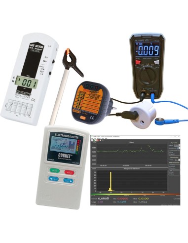 Kit mesures d'ondes semi-pro ED-88TPlus5G2 + Tension Induite + ME3030B + Testeur Terre + Cornet Logger