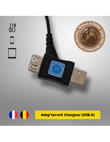 Adaptateur de mise à la terre pour chargeur USB-A (adap'terre®)  - 1