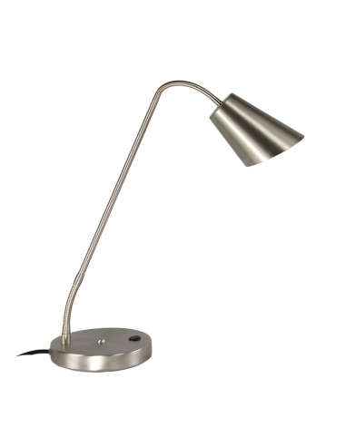 Lampe de table blindée en acier et aluminium brossé-1-Biologa Danell