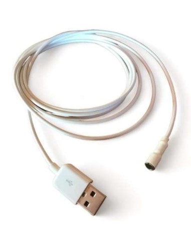 Câble USB-A blanc de mise à la terre à douille cylindrique Générique - 1