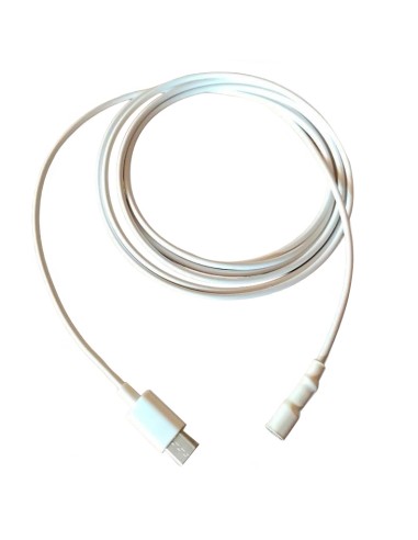 Câble USB-C blanc de mise à la terre à douille cylindrique Générique - 1